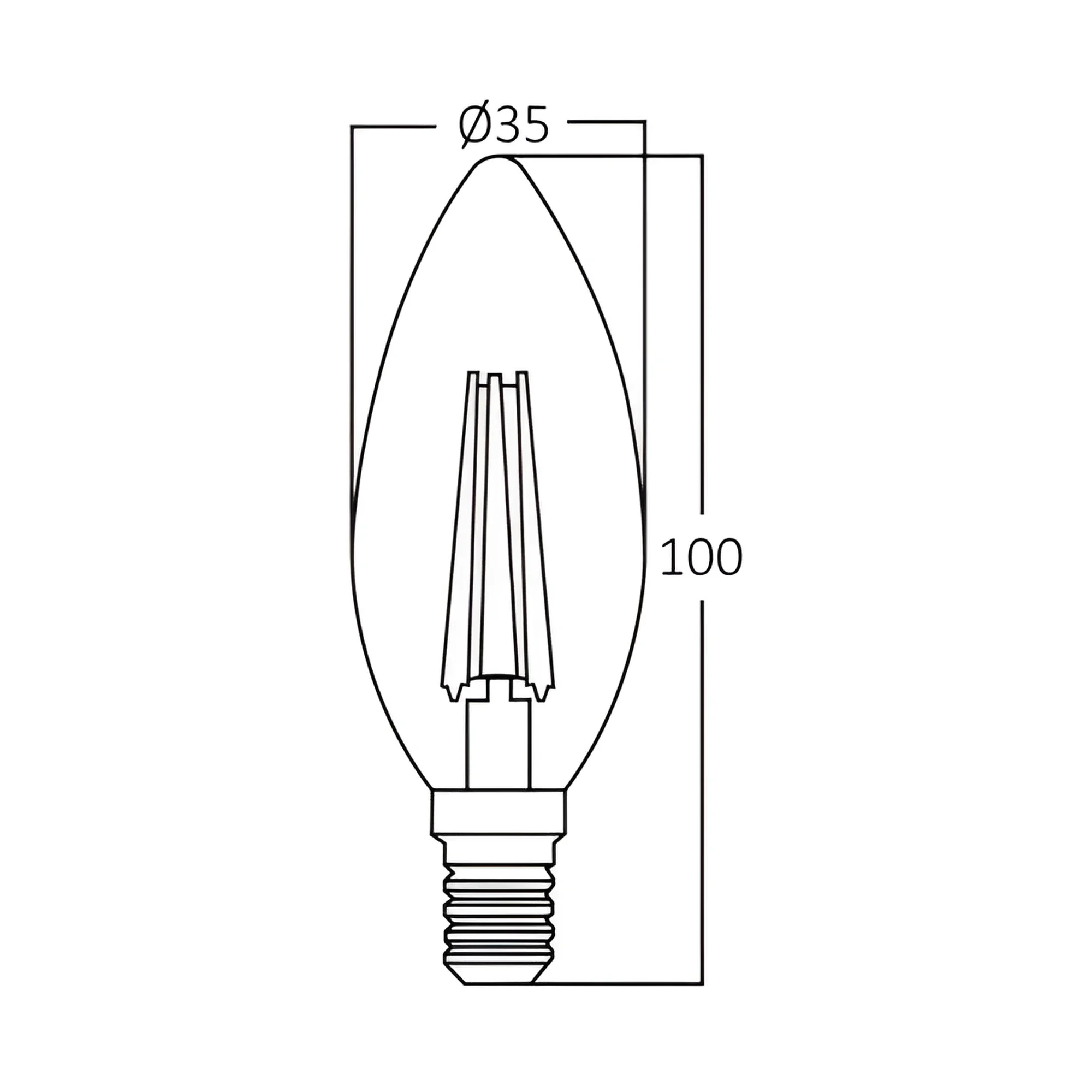 LED FILAMENT SVECA 6W E14 PROVIDNA 6500K — slika 3