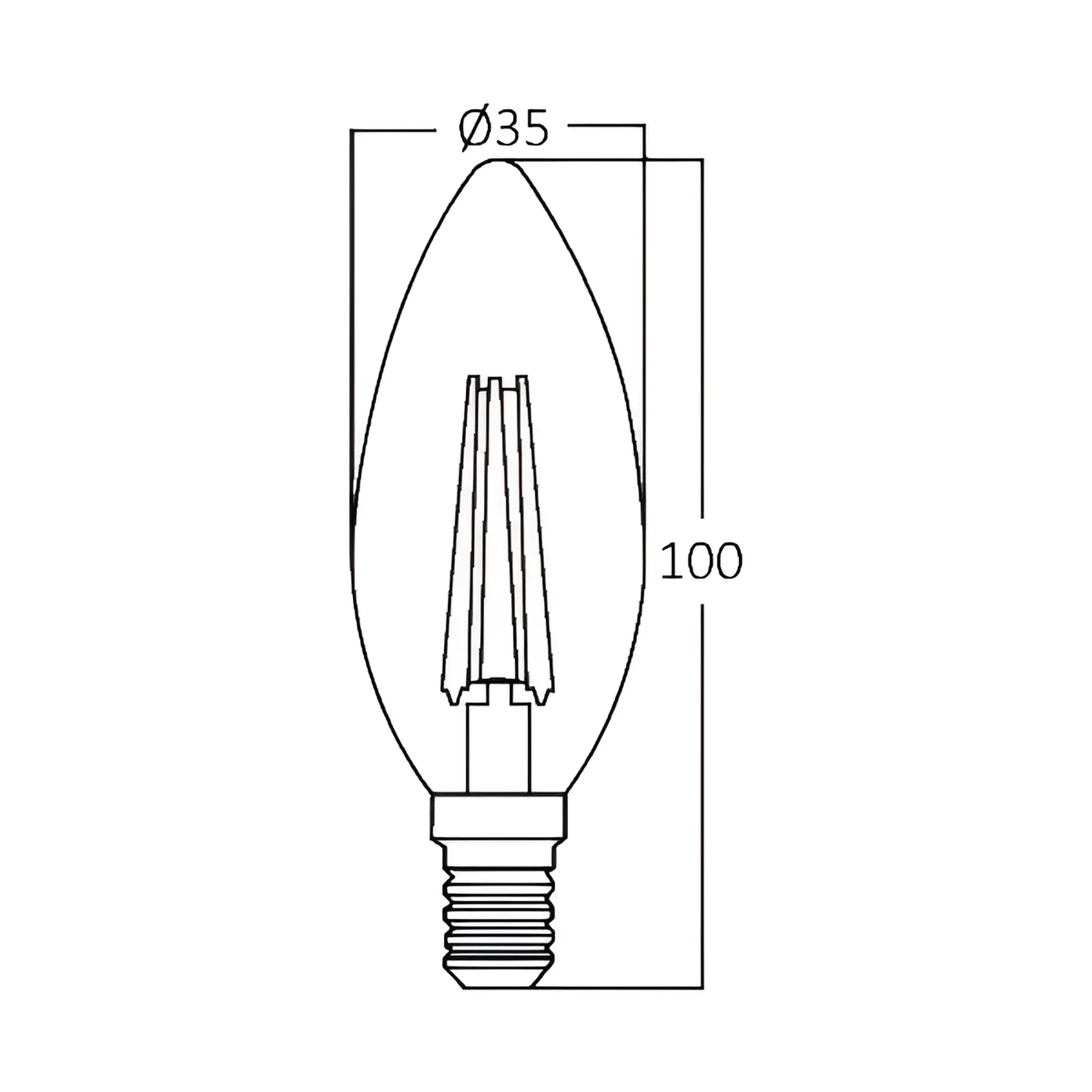 DIMABILNA LED FILAMENT SVECA 4W E14 PROVIDNA 3000K — slika 3