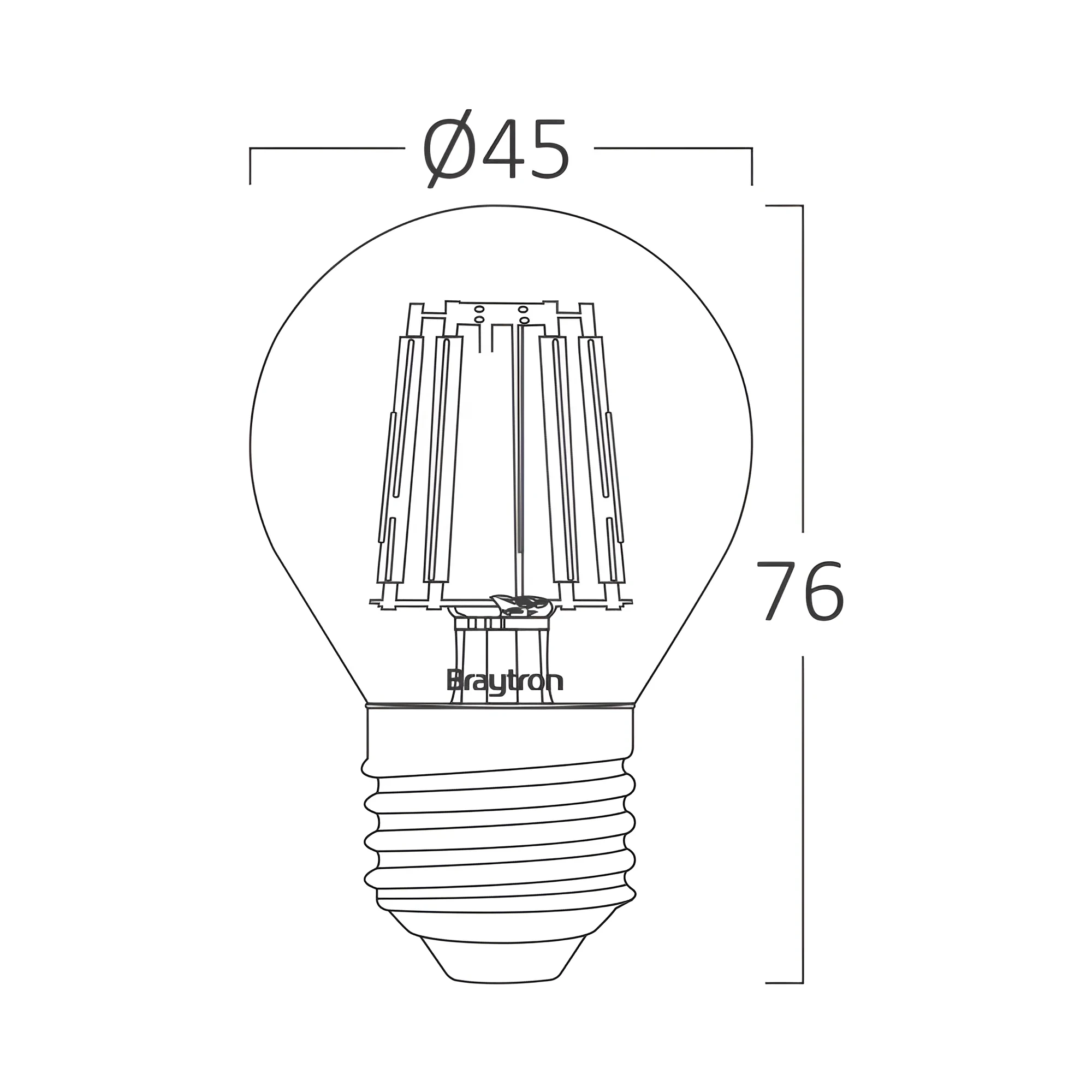 LED FILAMENT MINI KUGLA 4W E27 PROVIDNA 3000K — slika 3