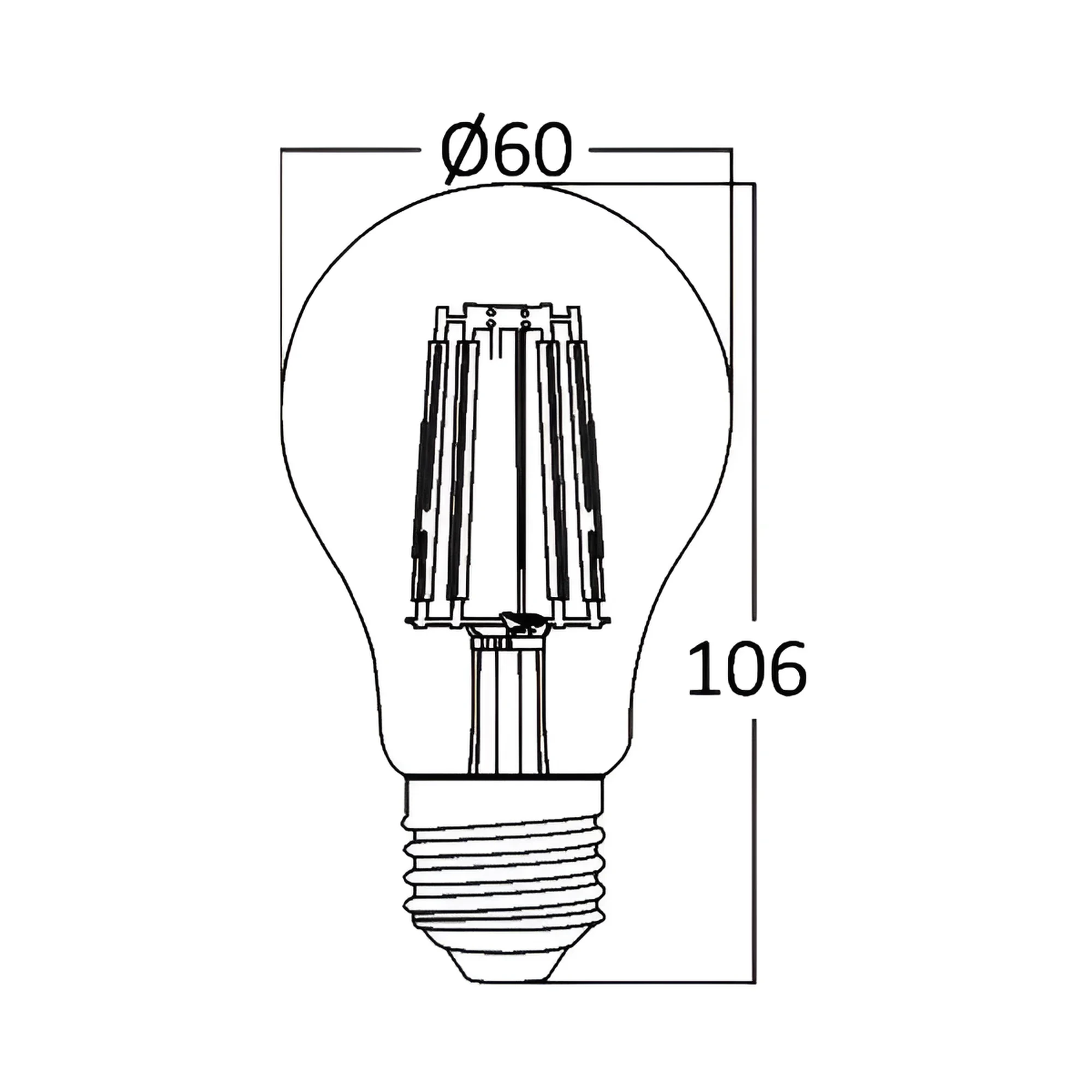 LED FILAMENT SIJALICA A60 7W E27 PROVIDNA 6500K — slika 3