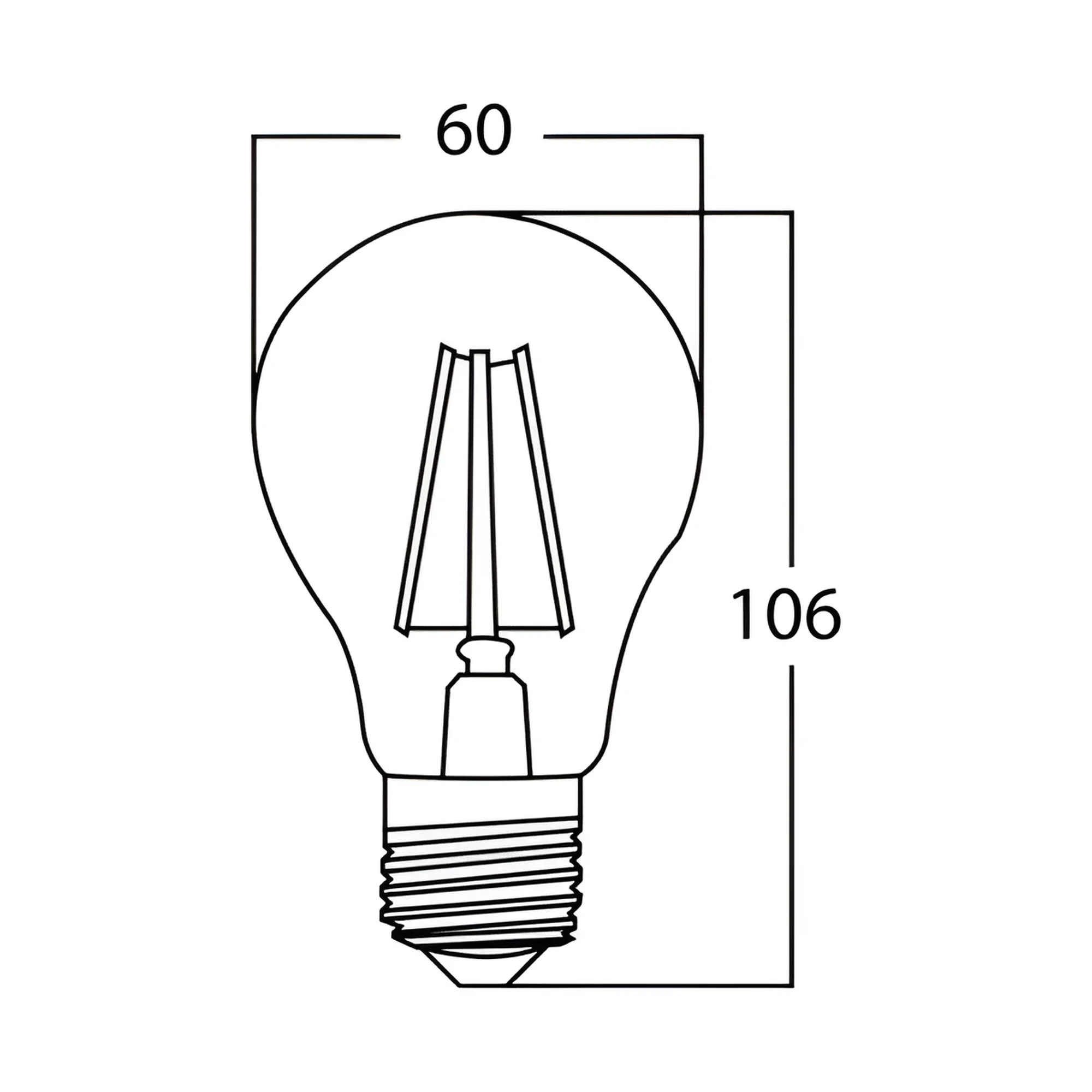 DIMABILNA LED FILAMENT SIJALICA A60 8W E27 PROVIDNA 3000K — slika 3