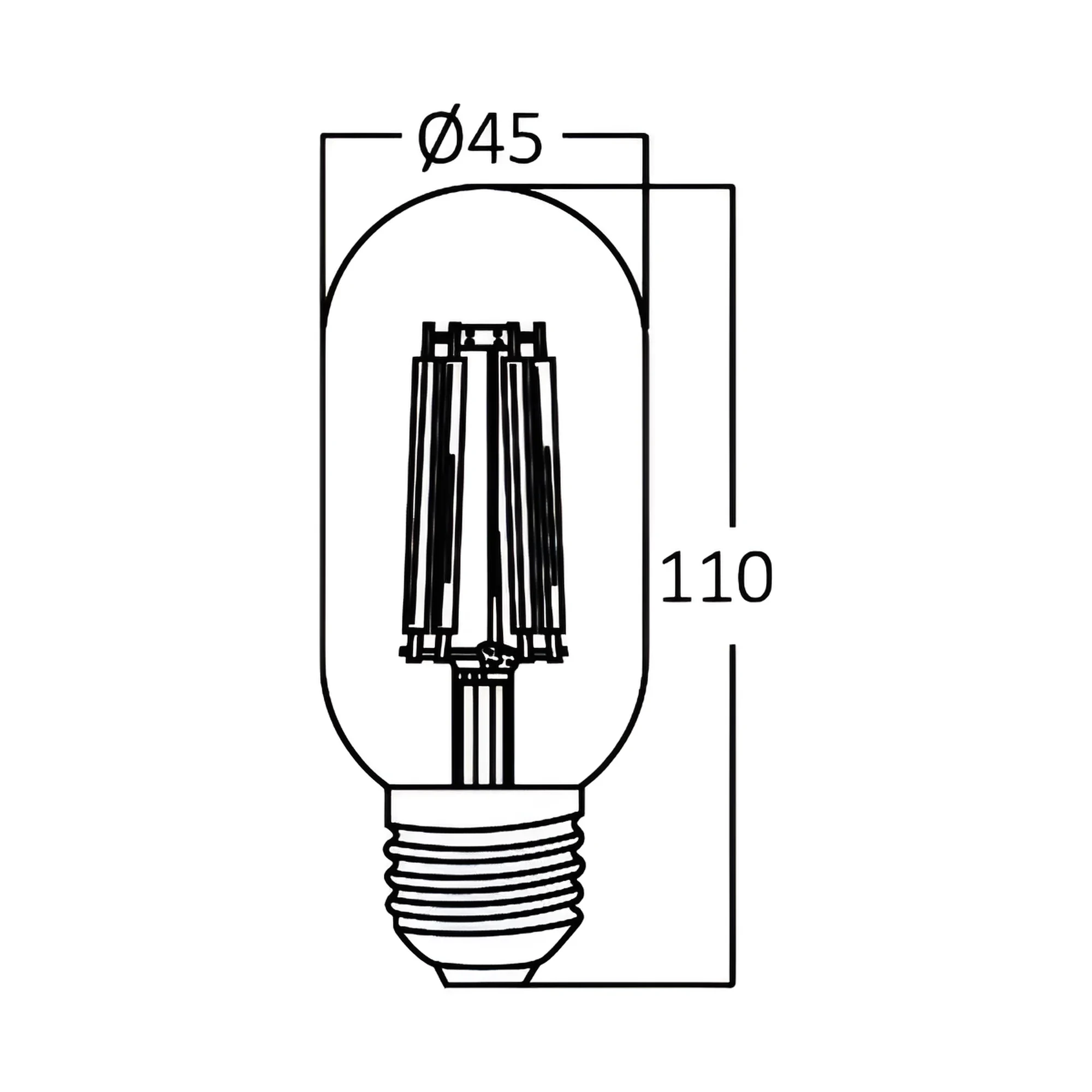 LED FILAMENT SIJALICA T45 4W E27 PROVIDNA 3000K — slika 3