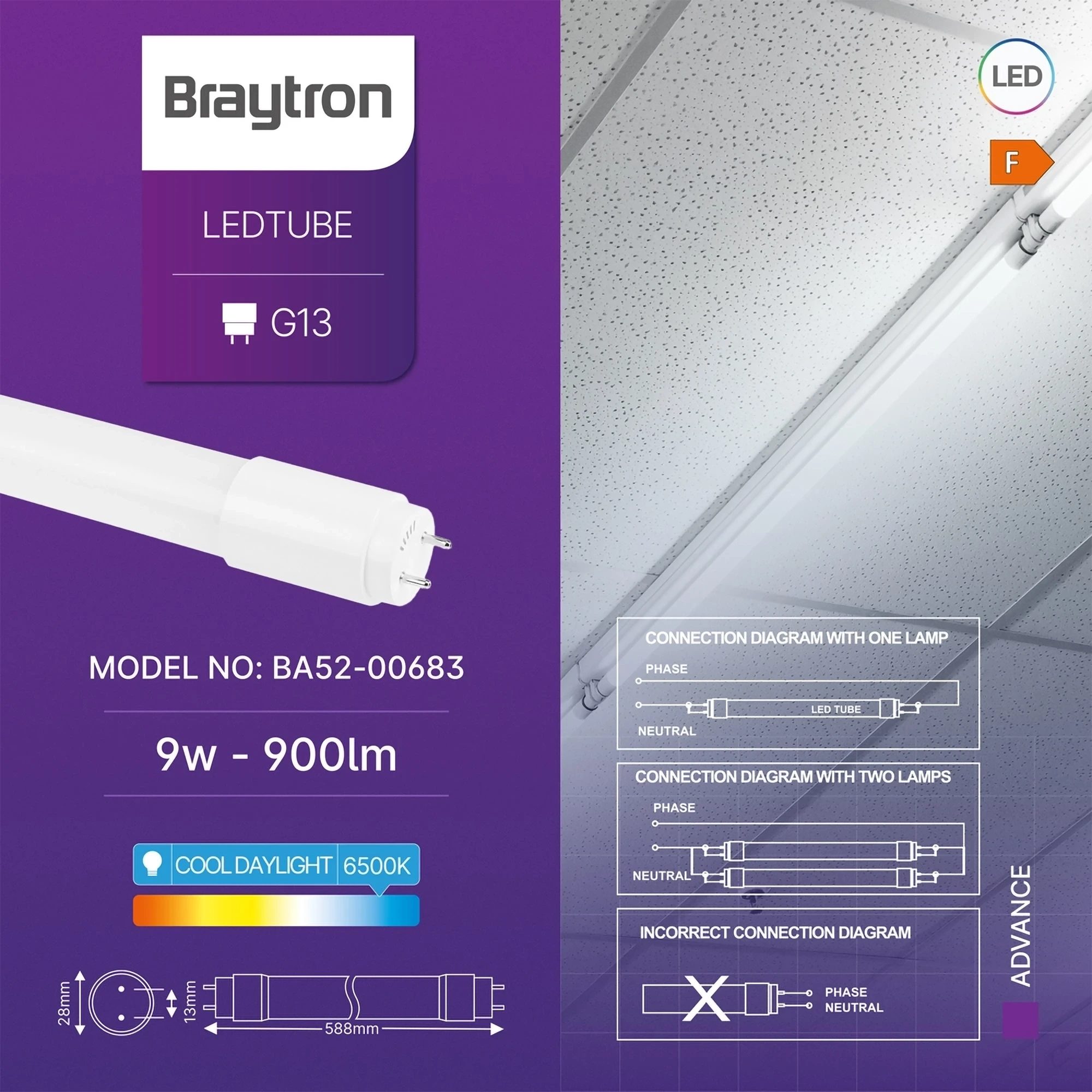 LED CEV T8 9W 60CM DVOSTRANA 6500K — slika 3