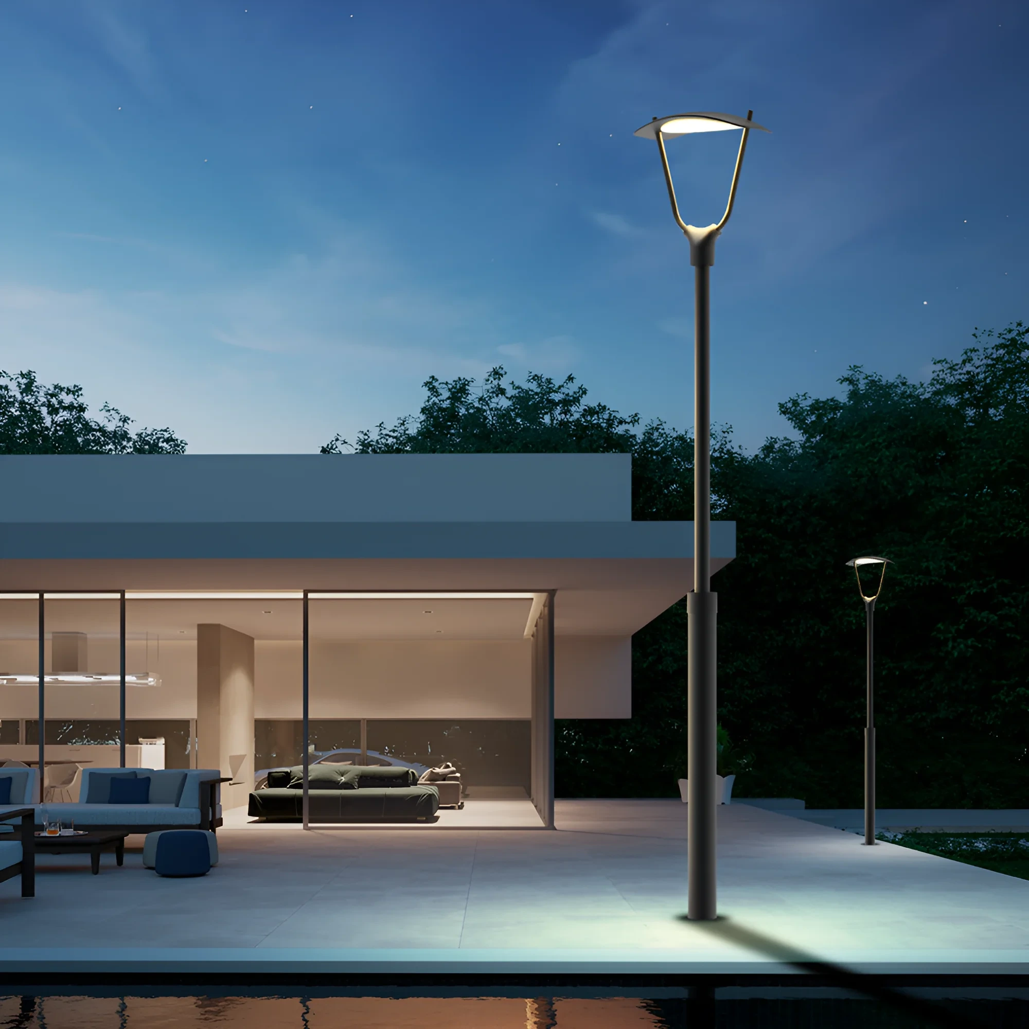 LED ZIDNA SVETILJKA 45W TAMNO SIVI CCT IP65 — slika 2